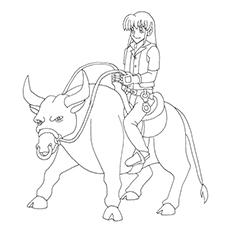 bull riding coloring pages