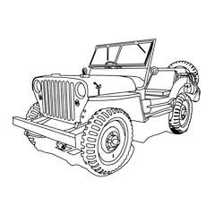 CJ Jeep coloring page