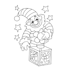 Chuckles the clown coloring page