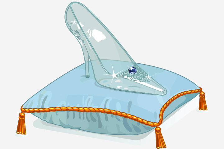 Glass footwear, fascinating Cinderella story