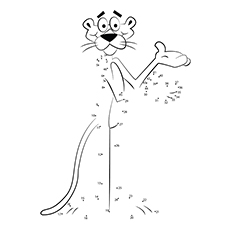 Connect The Dots Pink Panther coloring page