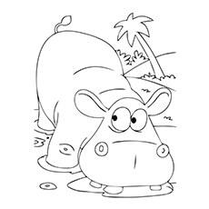 cute hippo coloring pages