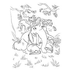 Ellie from Ice Age coloring page