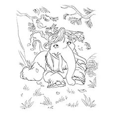 Ellie From Ice Age Coloring Page_image