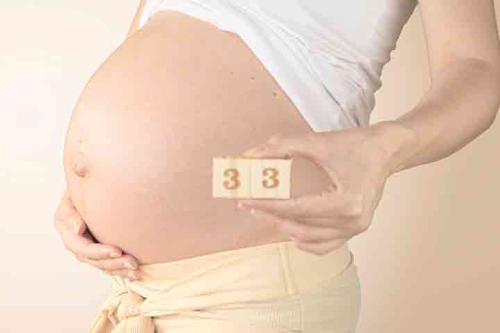 Enlarged abdomen at 33rd week pregnancy