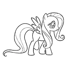 Fluttershy Pegasus coloring page_image