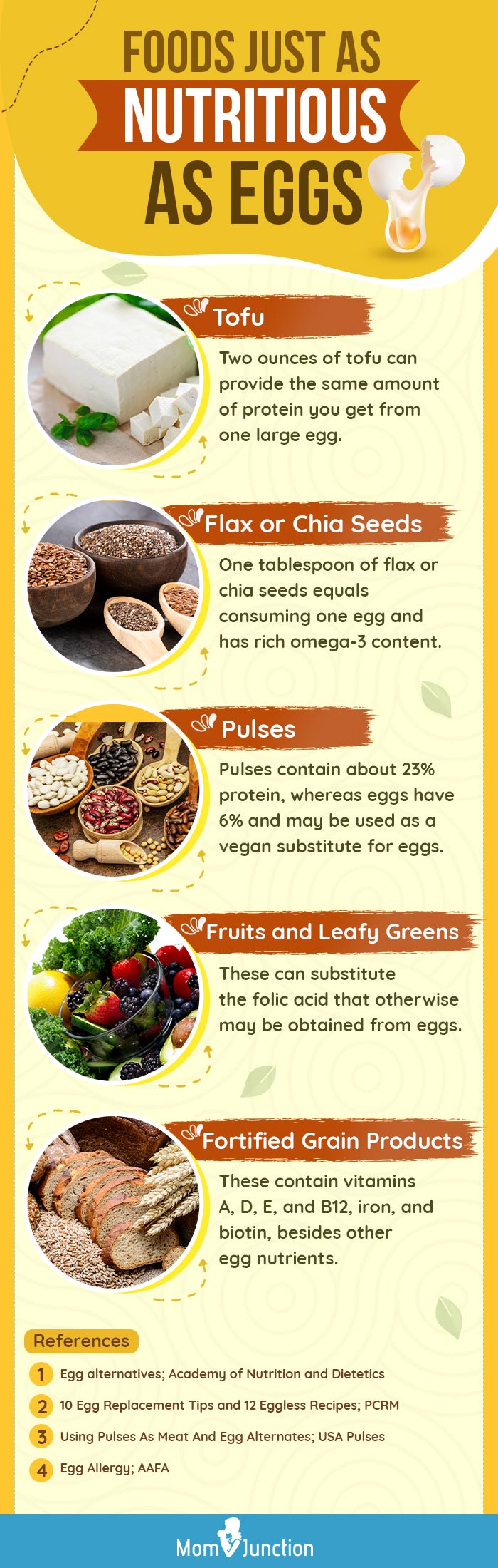vegan substitutes for eggs (infographic)