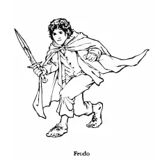 Frodo From The Lord Of The Rings Coloring Page_image