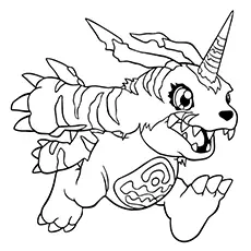 Digimon Gabumon coloring page_image