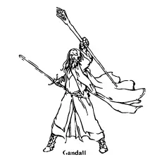 Gandalf From The Lord Of The Rings Coloring Page_image