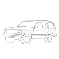 Grand Cherokee Jeep coloring page