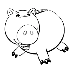 Hamm piggy bank coloring page