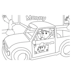 Handy Manny Jeep coloring page