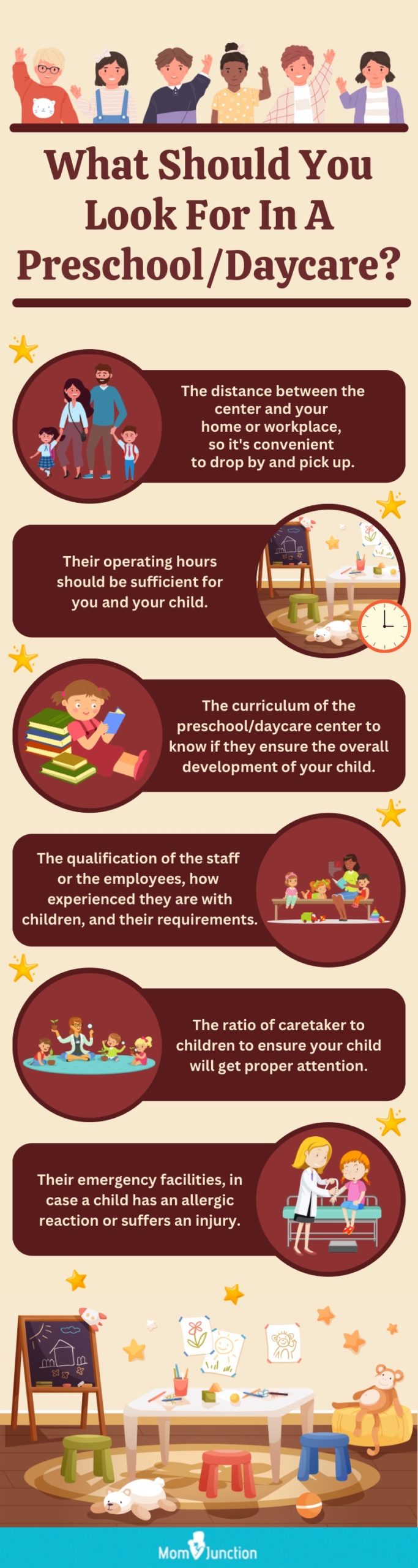 factors to consider when choosing a preschool/daycare (infographic)