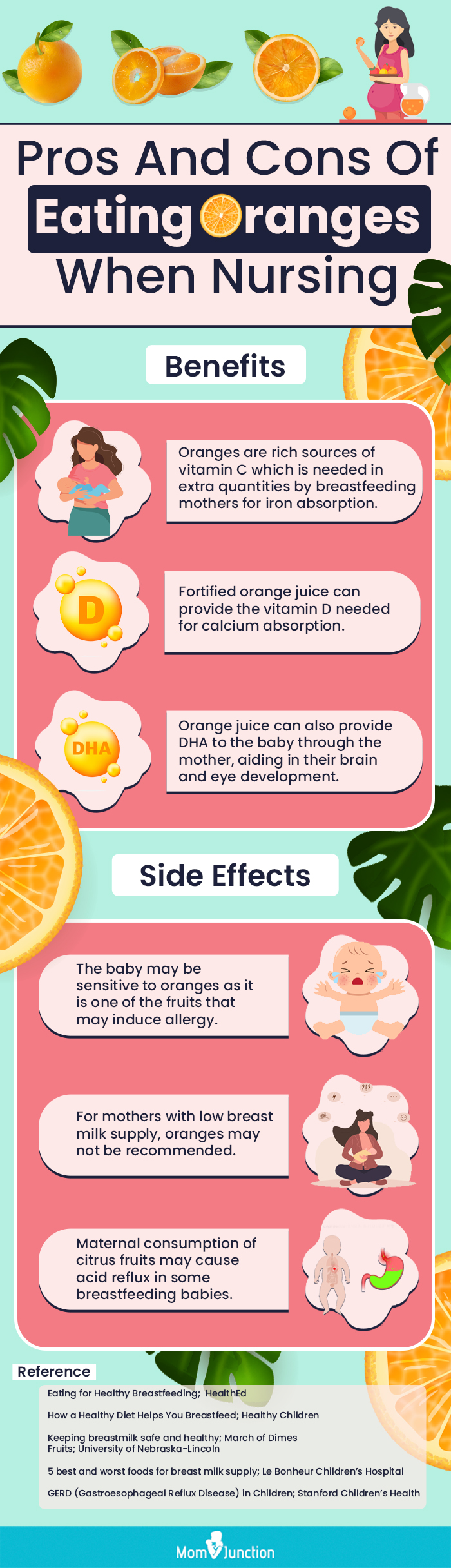 pros and cons of eating oranges when nursing (infographic)
