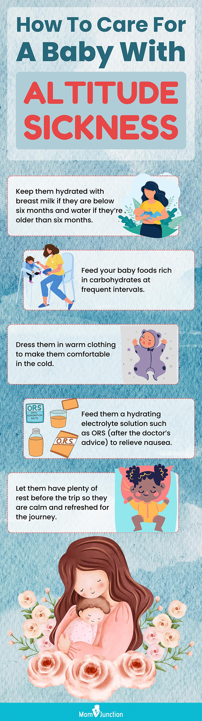 how to care for a baby with altitude sickness (infographic)
