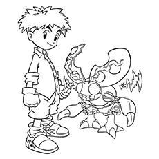 Digimon Izzy Izumi coloring page