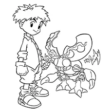 Digimon Izzy Izumi coloring page_image