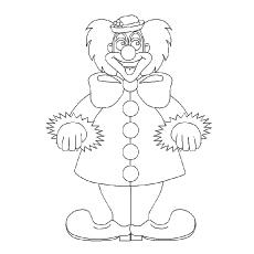 Jangles the clown coloring page