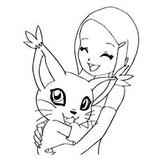 Digimon Kari Kamiya coloring page