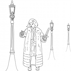 Lucy Pevensie from Narnia coloring page