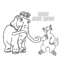 Manny from Ice Age coloring page