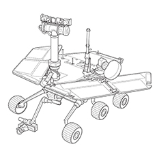 Mars Rover coloring page