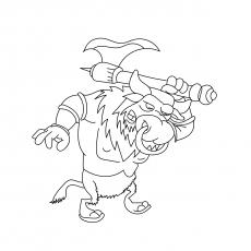 最小值otaur Bull coloring page