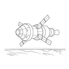 Orion spacecraft coloring page