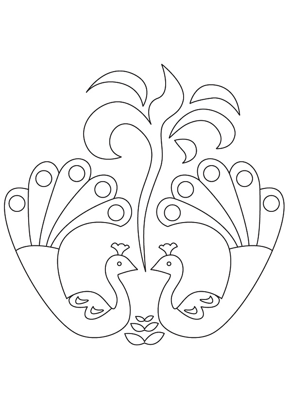 Peacock-Rangoli