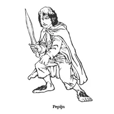 Peregrin From The Lord Of The Rings Coloring Page_image