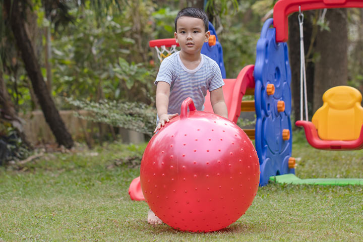 Roll-the-ball as gross motor activities for toddlers