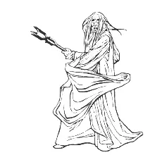 Saruman from Lord Of The Rings coloring page_image