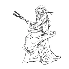 Saruman From The Lord Of The Rings Coloring Page_image