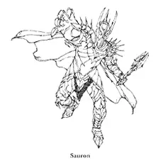 Sauron from Lord Of The Rings coloring page_image
