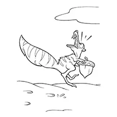 Scrat From Ice Age Coloring Page_image