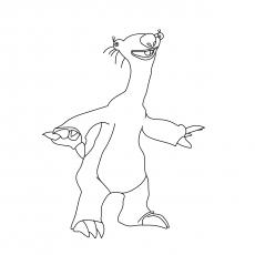 sid the sloth coloring page