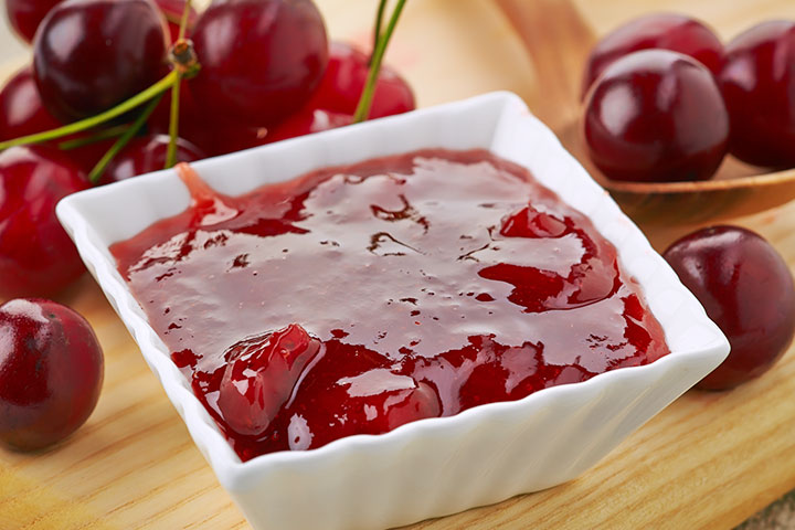 Simple cherry puree for babies