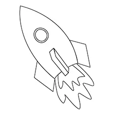 Simple spaceship coloring page_image