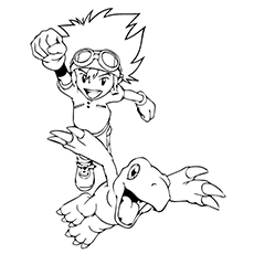 Digimon Taichi Yagami coloring page