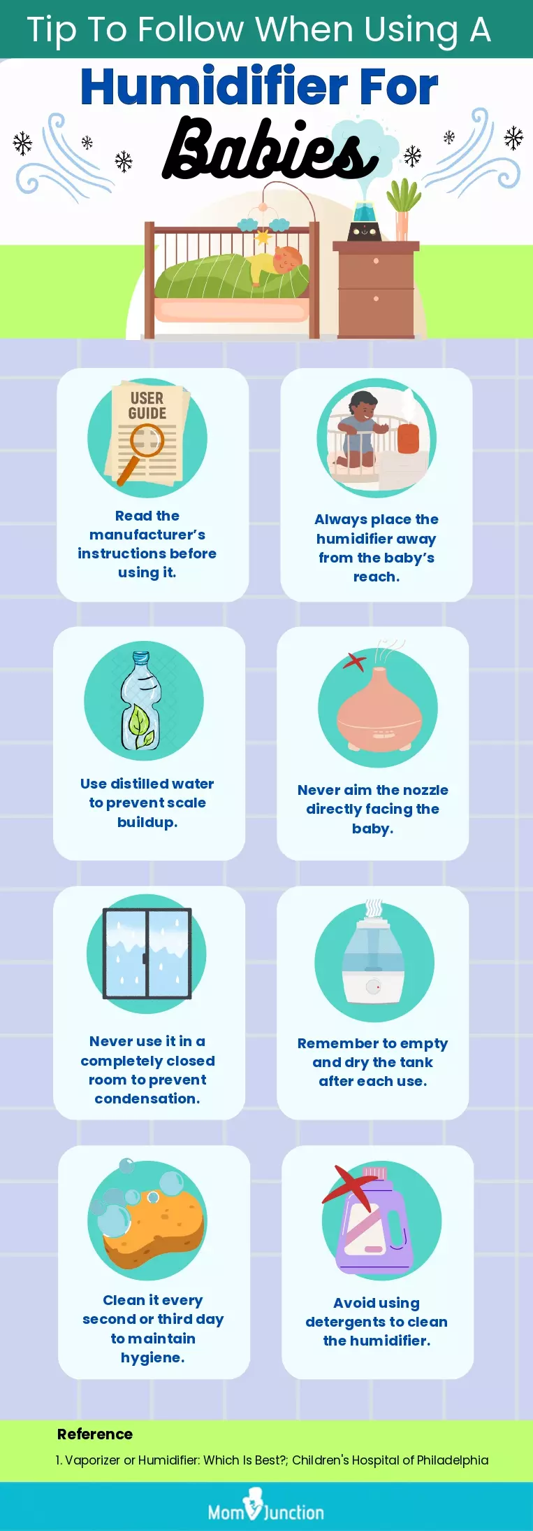 Tip To Follow When Using A Humidifier For Babies (infographic)