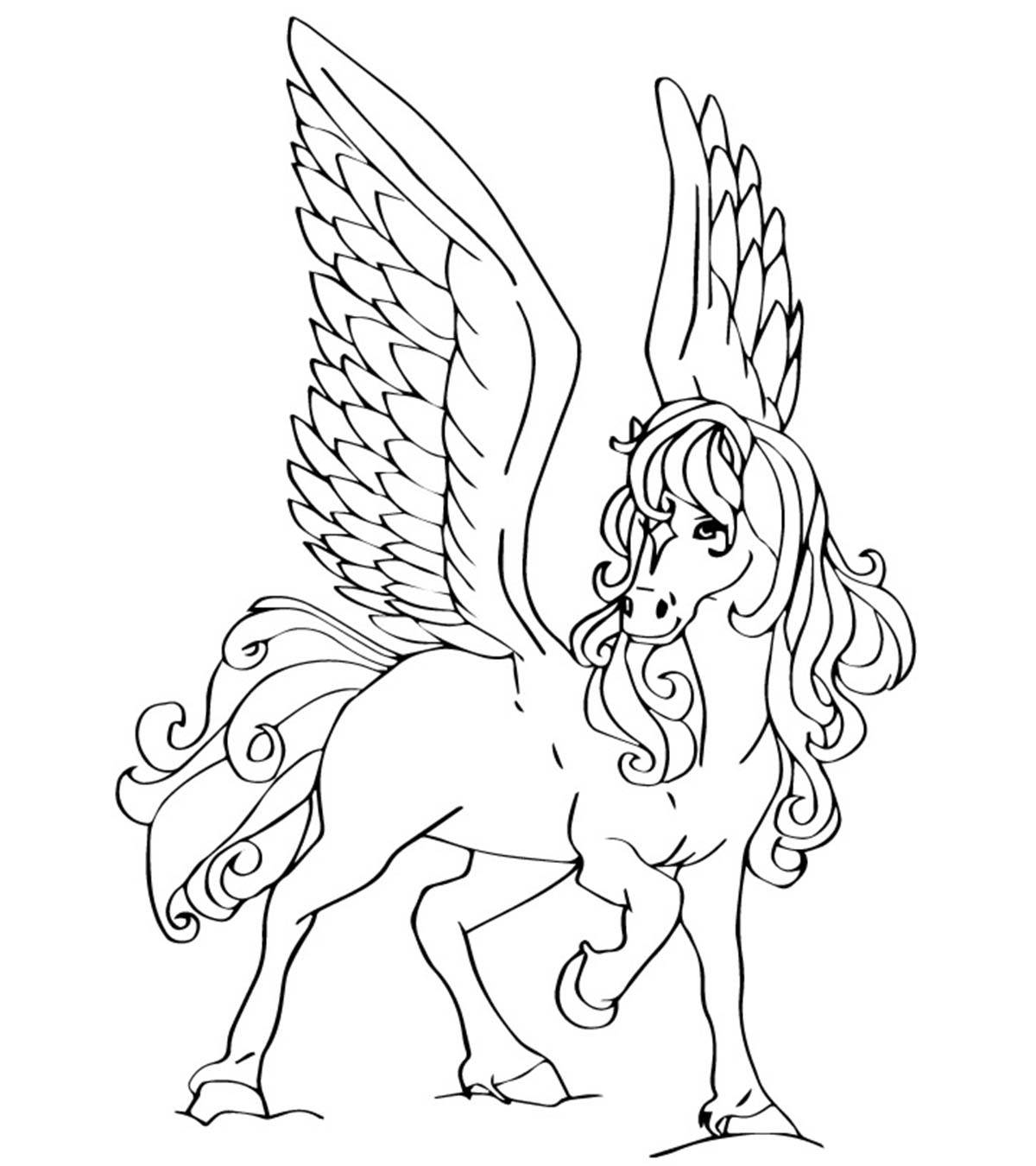unicorn pegasus free coloring pages printable