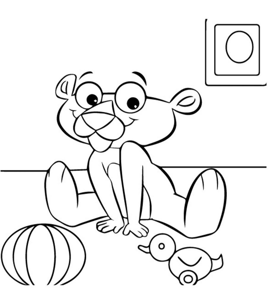 Pink Panther At Work Coloring Pages 1