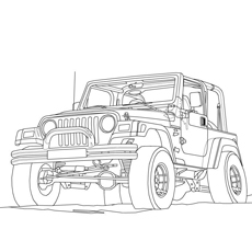 Wrangler Jeep coloring page