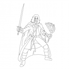 Aragorn from Lord Of The Rings coloring page