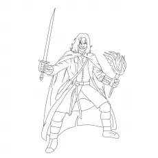 Aragorn from Lord Of The Rings coloring page_image