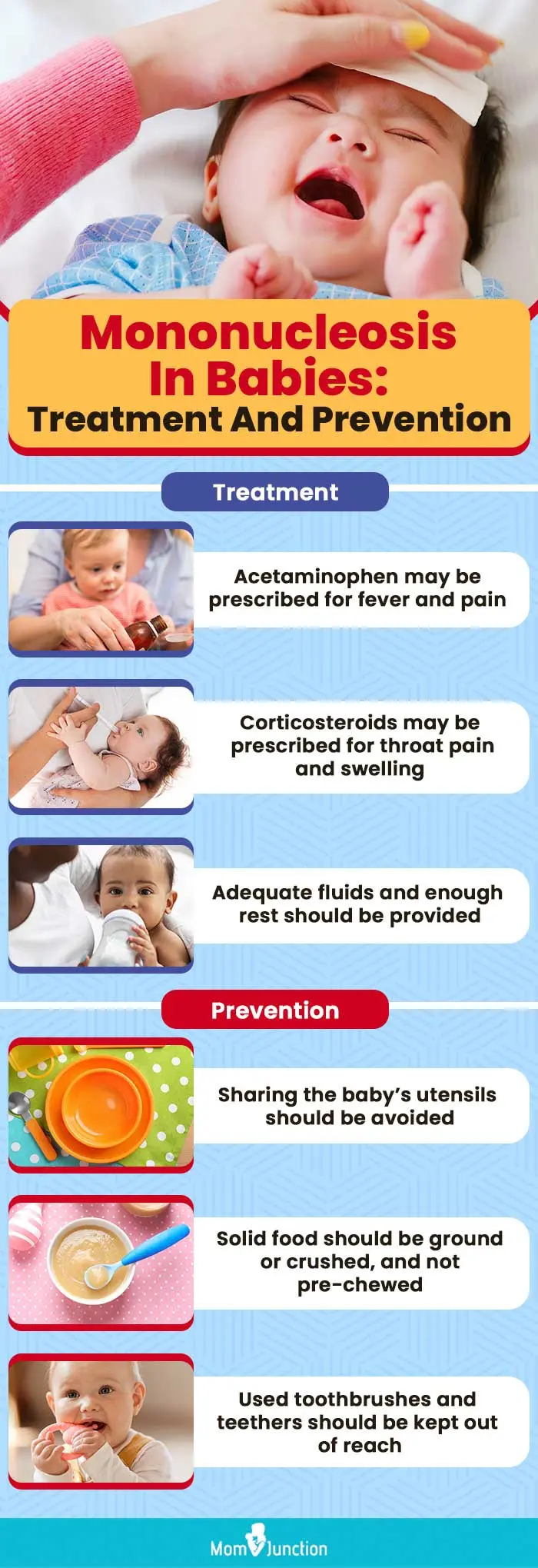 mononucleosis in babies treatment and prevention (infographic)