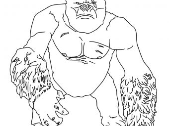 10 Cute Gorilla Coloring Pages For Your Little Ones