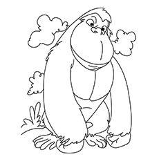 Angry Gorilla coloring page