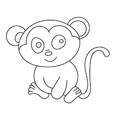 Baby Chimp coloring page